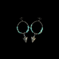 Turquoise Arrowhead Hoop Earrings