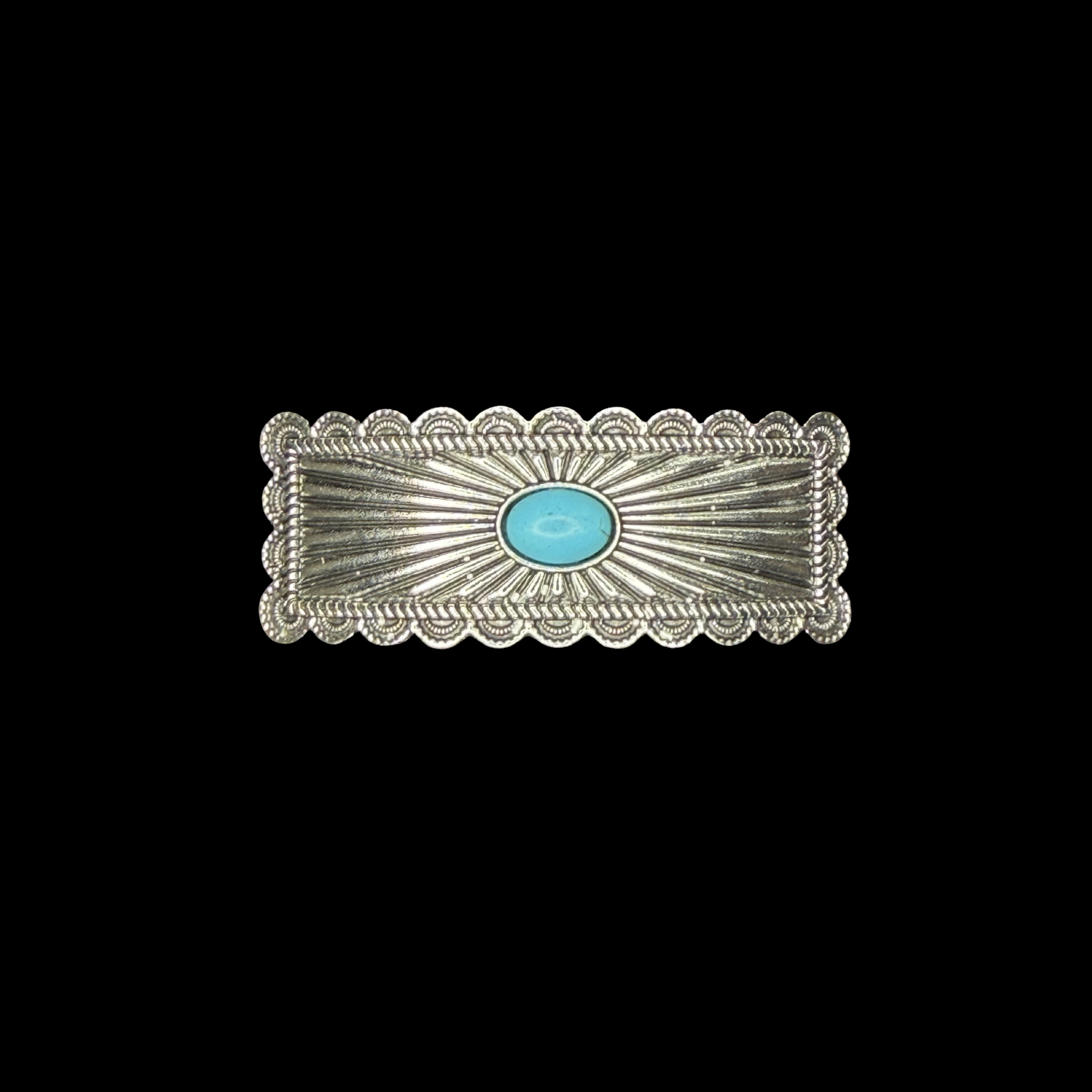 Turquoise Sunburst Hair Clip