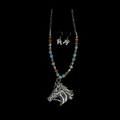 Running Free Horse Necklace & Earring Set