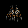 Midnight Mesa Feather Fringe Earrings