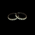 Ivory Desert Pearl Hoop Earrings