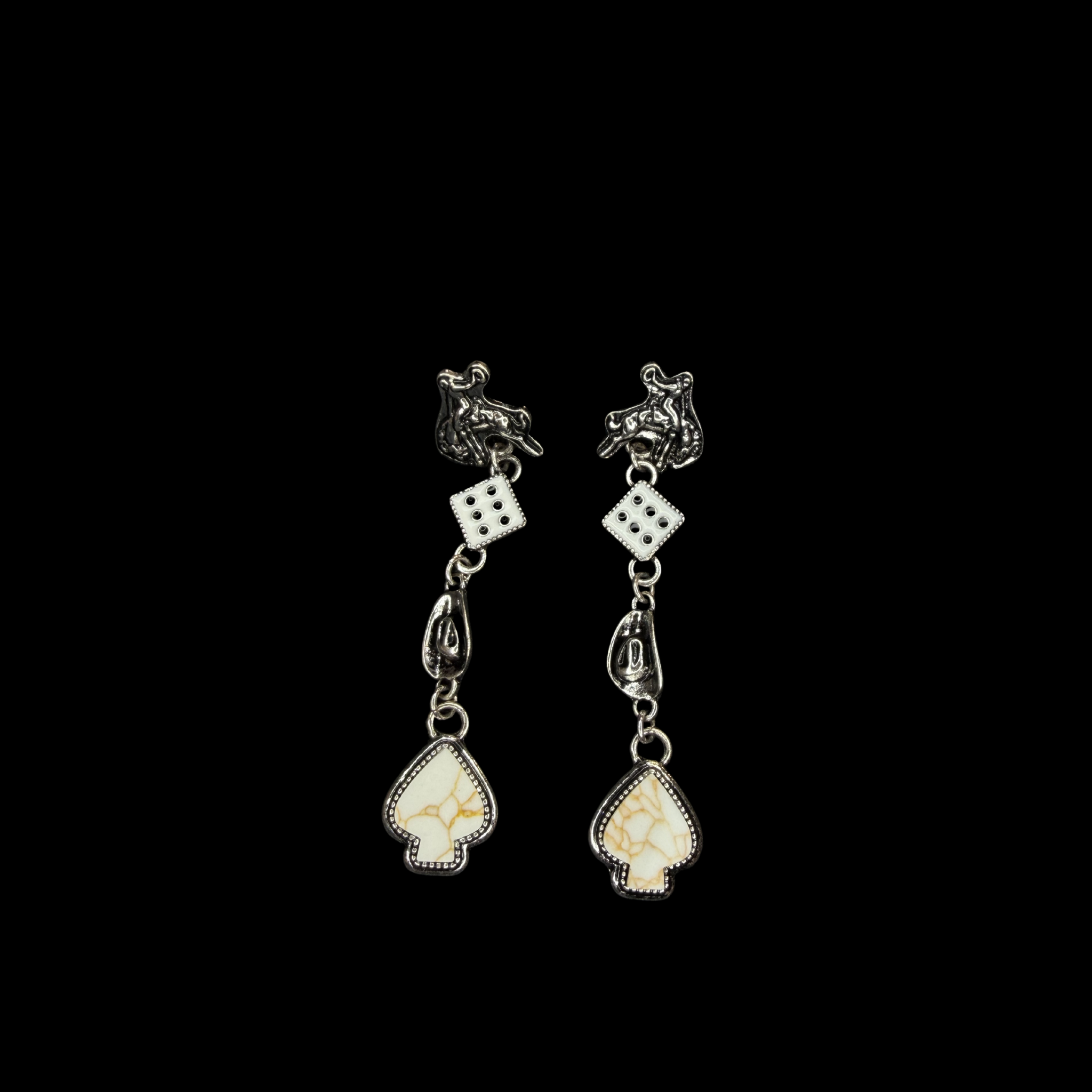 Lucky Ace Cowgirl Earrings