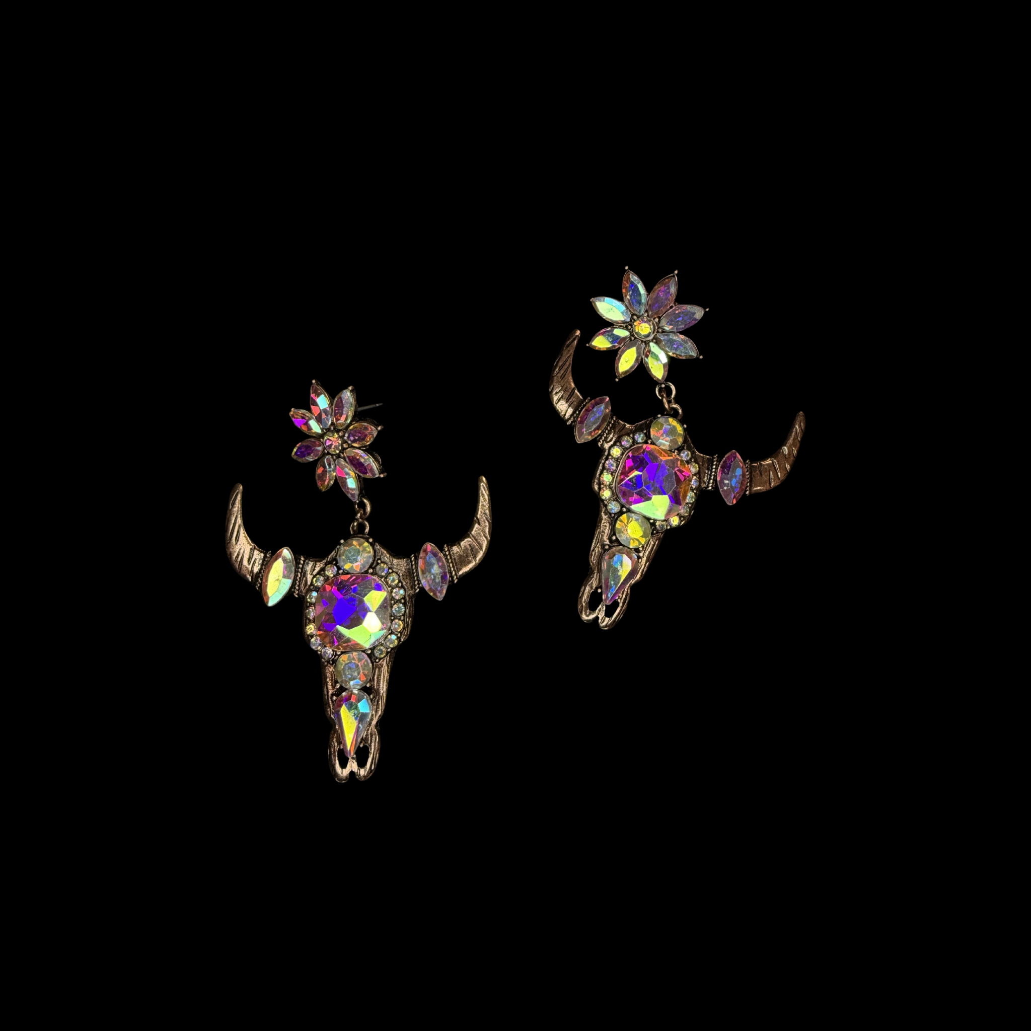 Starlight Longhorn Crystal Earrings
