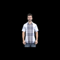 Mens Checkered Short Sleeve Shirt