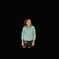 Girls Jade Denim Pearl Snap Long Sleeve Shirt