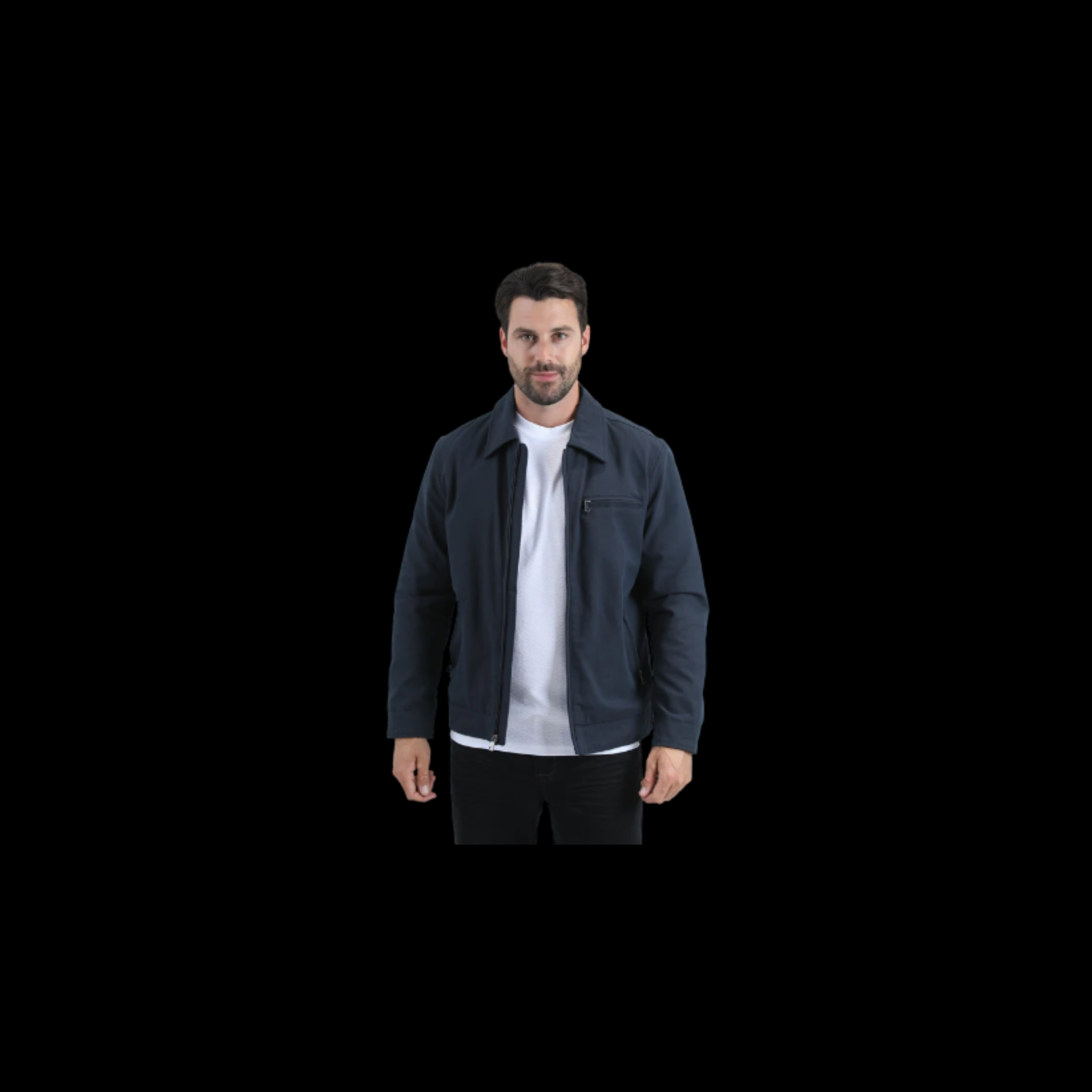 Mens Fur Lined Quilted Canvas Jacket