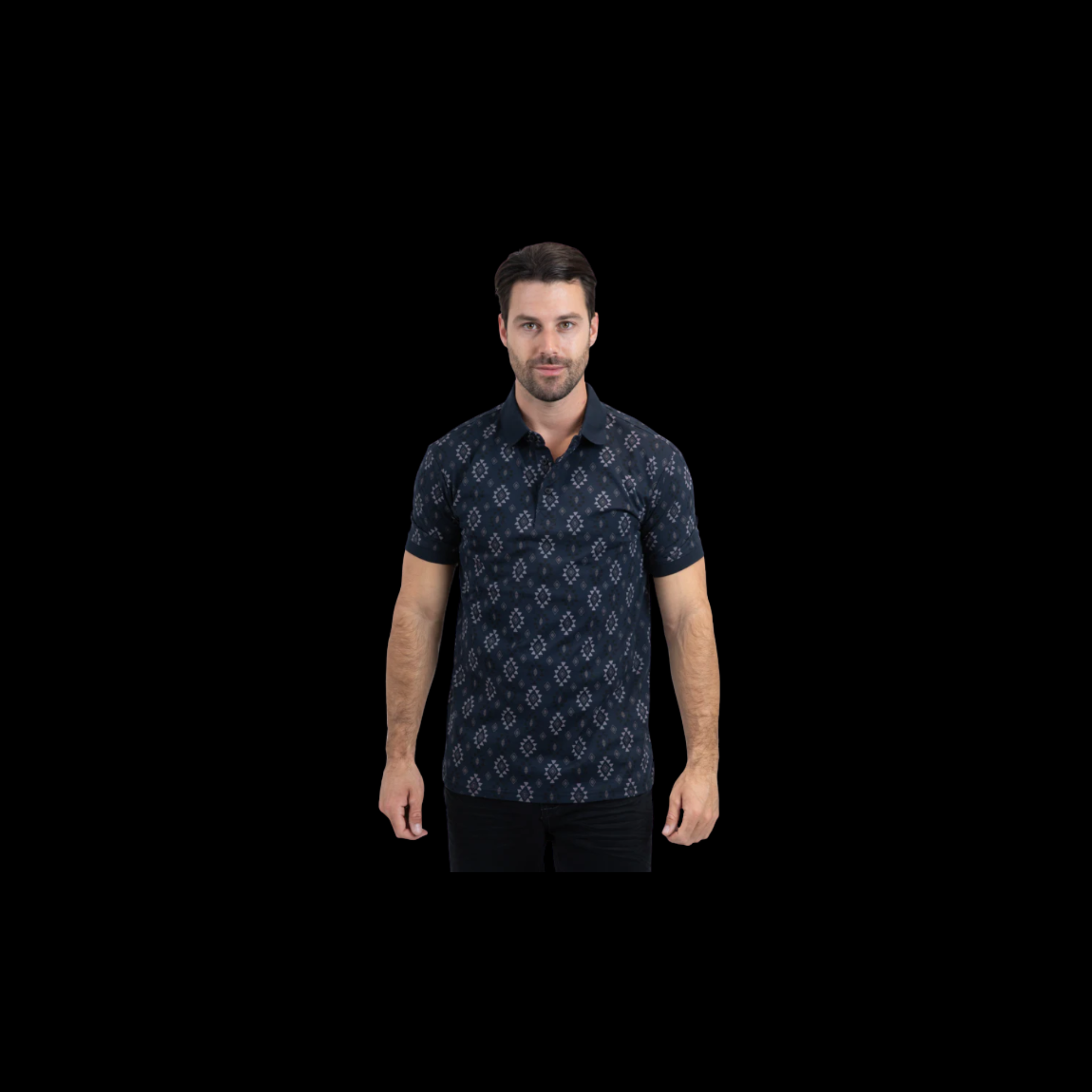 Diamond Pattern Polo