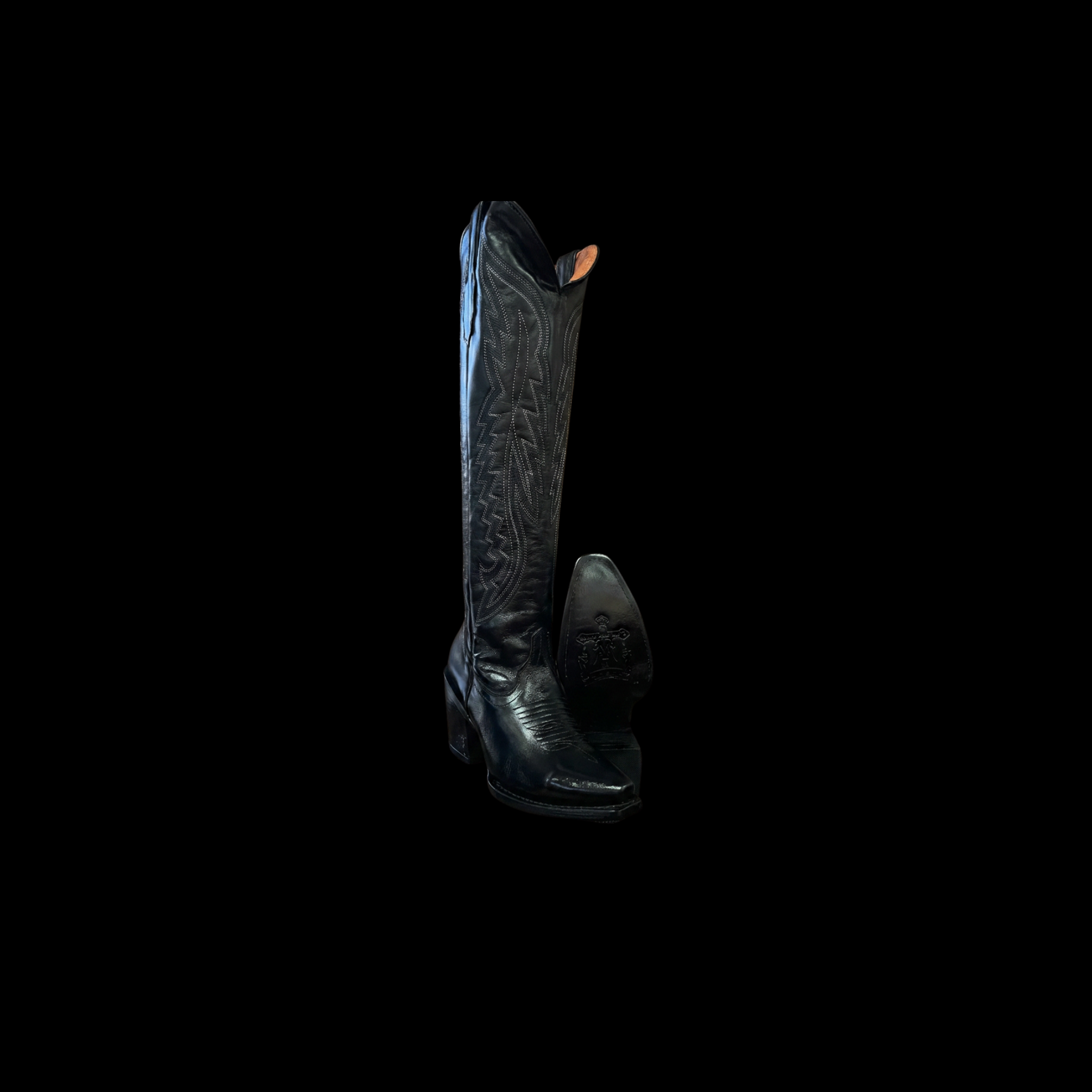 TML205311 - WOMENS CLASSIC BLACK KNEE HIGH 969T L/SOLE