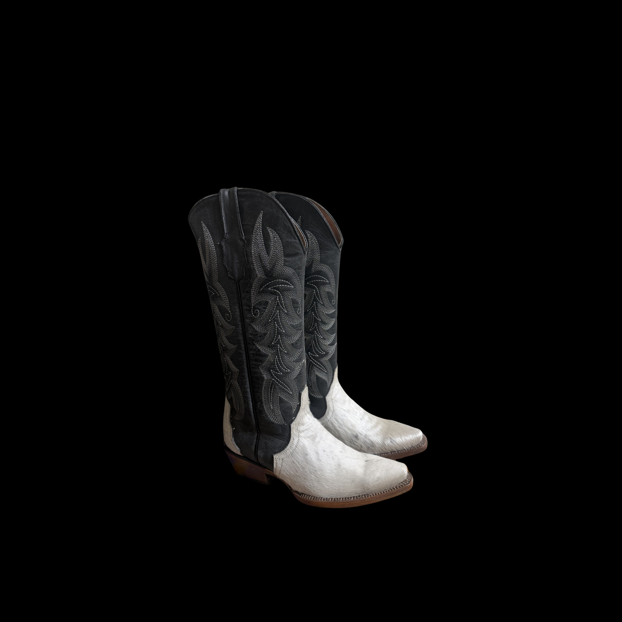 WOMENS TRIAD HAIR ON COWHIDE W/ BLACK 14" TOP 969 L/SOLE