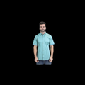 Mens Premium Satin Cotton/Spandex Short Sleeve Europe Collection Shirt