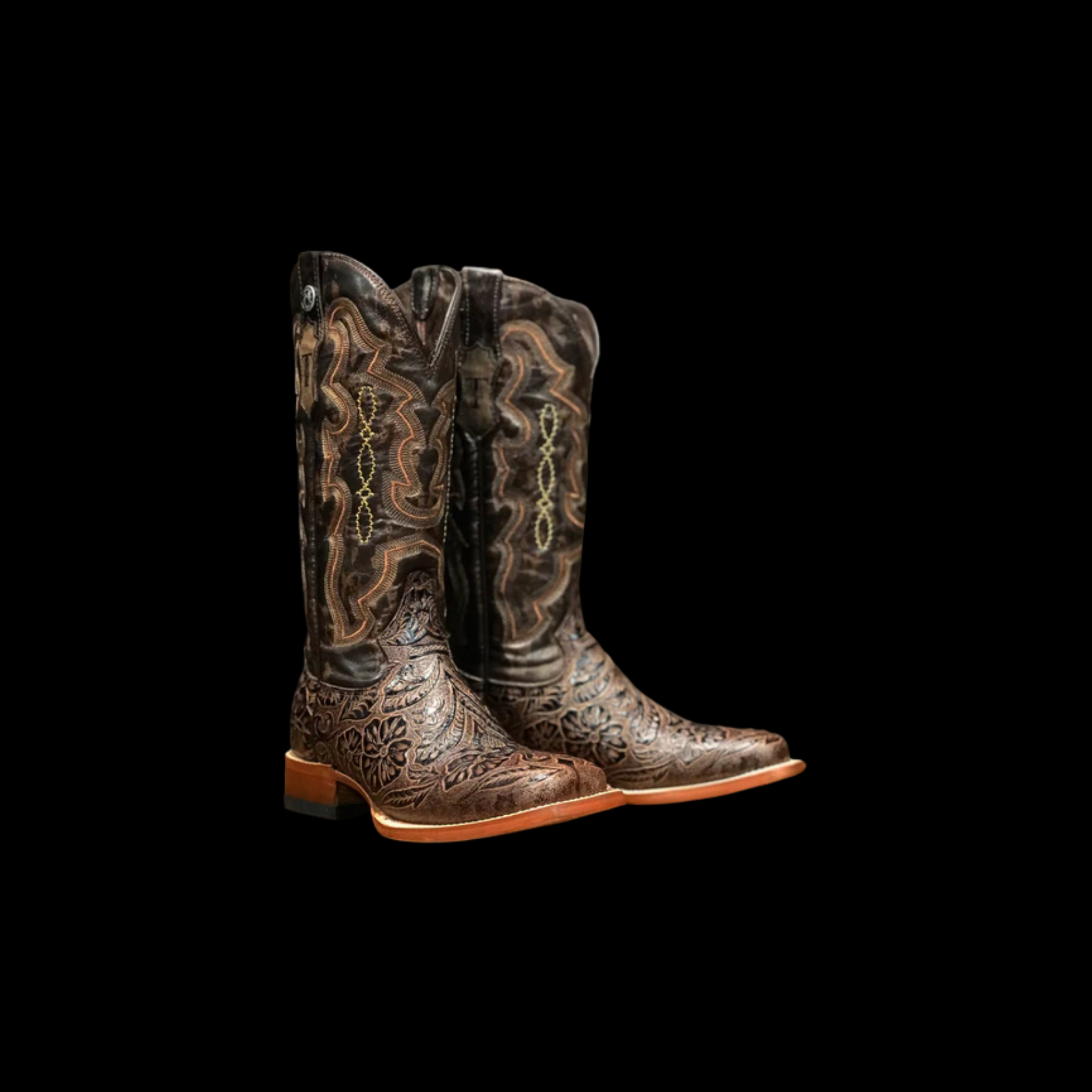 PRINT HAND TOOLED BROWN 302 L/SOLE