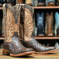 PRINT OSTRICH MATTE BROWN W/ORIX TOP 302 L/SOLE