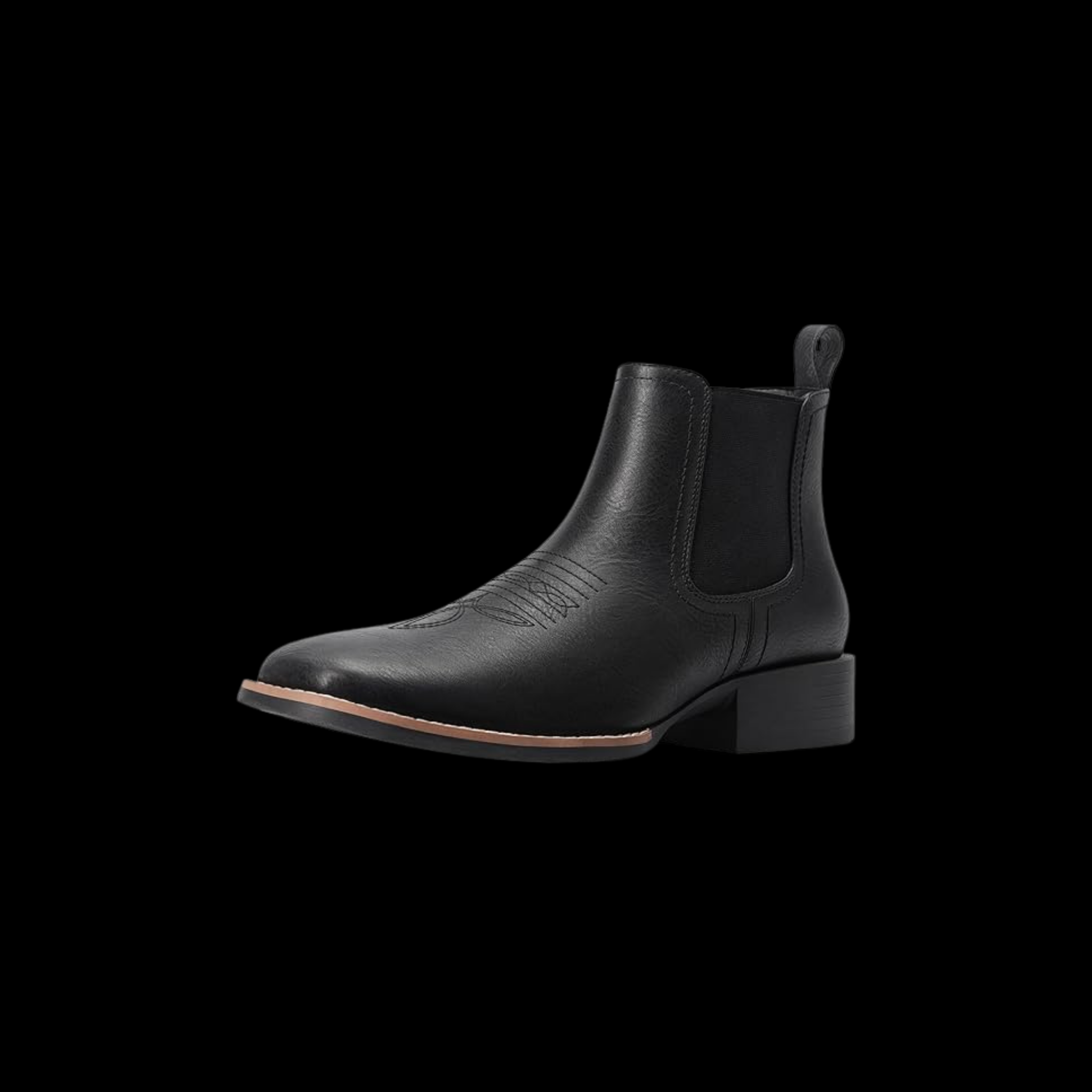 TM3001 - THUNDERLITE BLACK SQUARE TOE CHELSEA BOOT R/SOLE