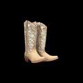 WOMENS CRAZY BROWN W/VINTAGE TAN TOP & FLORAL EMB 989 L/SOLE