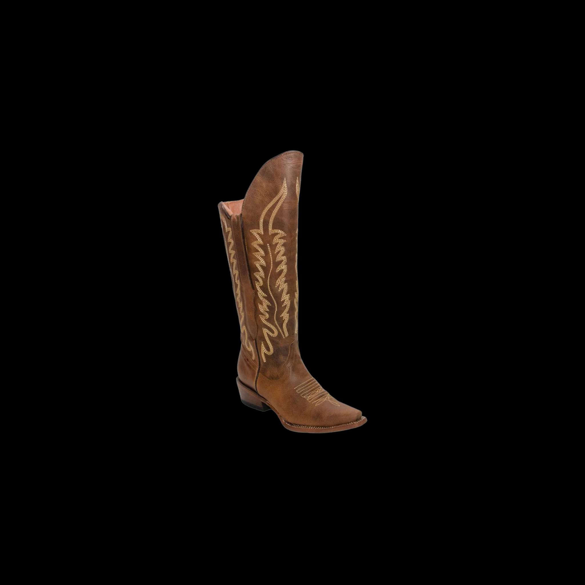 WOMENS TALL PULL UP BROWN W/ VINTAGE STITCH 969T L/SOLE