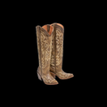 WOMENS COGNAC CALF KNEE HIGH 969T L/SOLE
