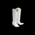 WOMENS WHITE CALF KNEE HIGH 969T L/SOLE
