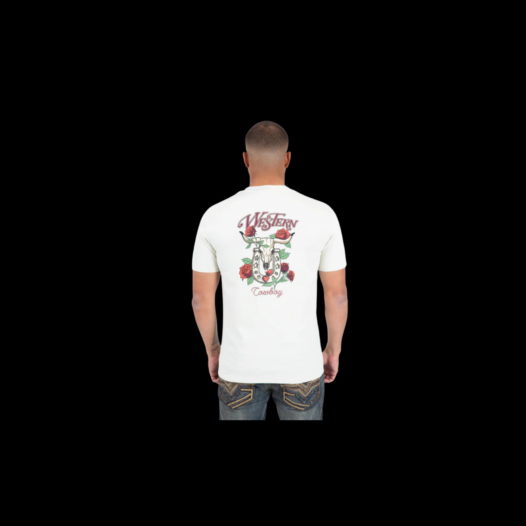 Western Skull Horseshoe Tee