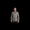 Mens Modern Fit Stretch Foil Fashion Shirt