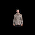 Mens Western Modern Fit Cotton/Spandex Long sleeve Shirt With Snaps