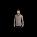 Mens Western Modern Fit Cotton/Spandex Long Sleeve Shirt With Snaps