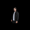 Mens Fur Lined Quilted faux Coat