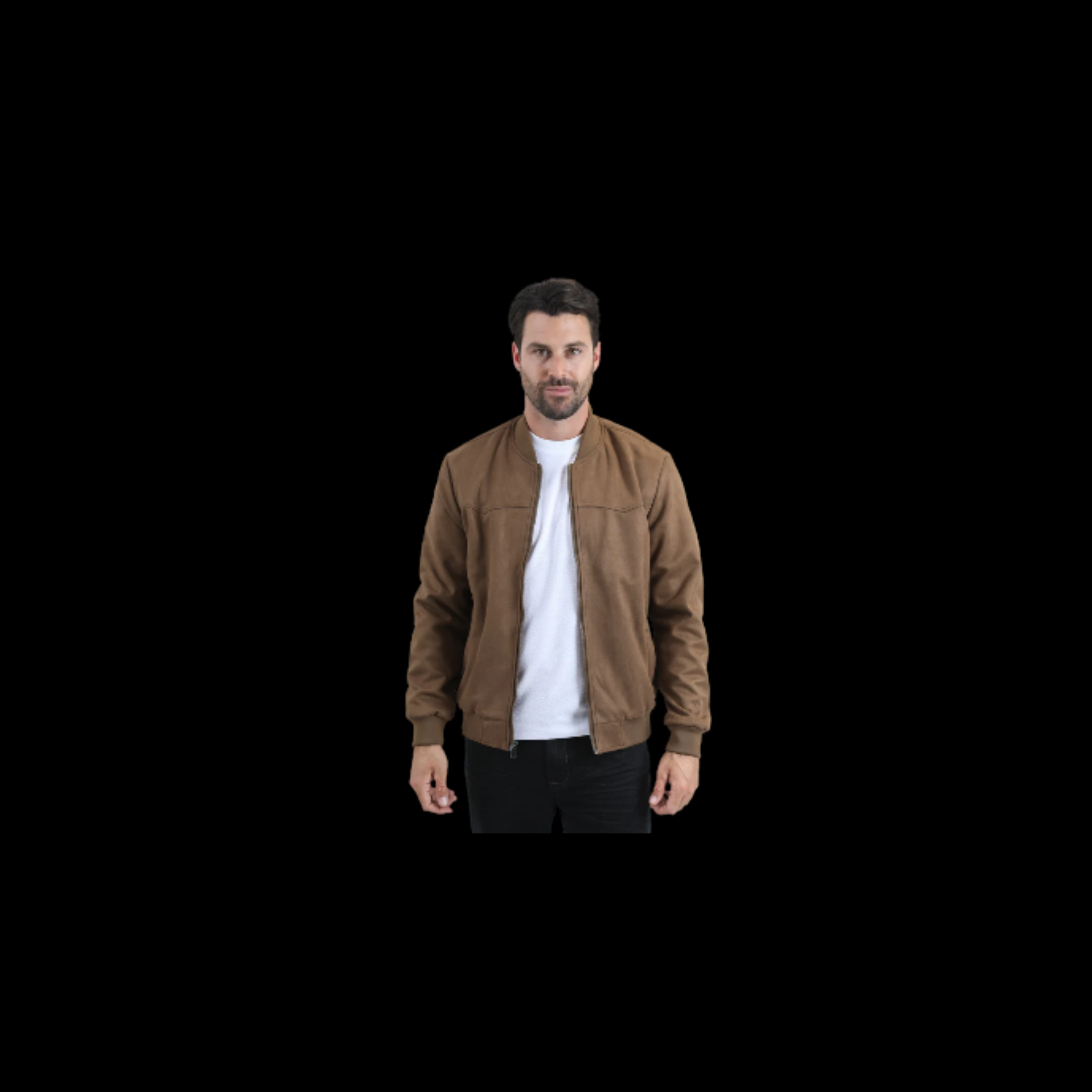 Fur Lined quilted Faux Suede Coat